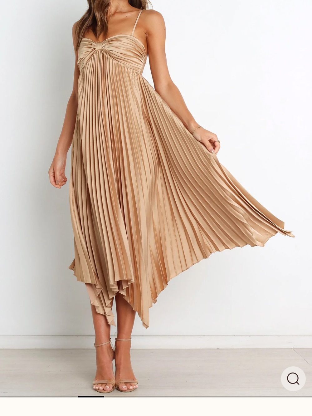 Petal & Pup Champagne Vikki Midi Dress